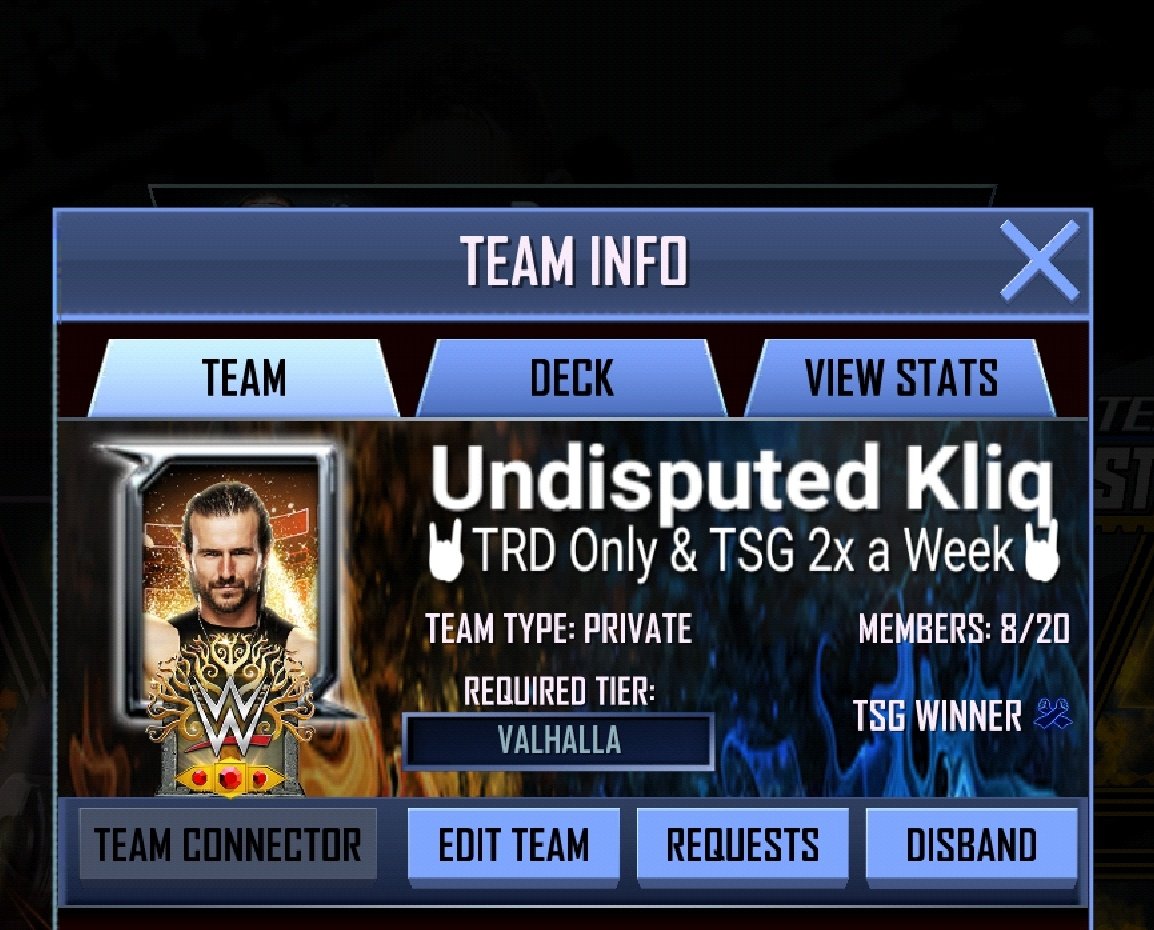 UndisputedReno's tweet photo. Val++ Team looking for members! TRD ONLY WITH 2 TSG A WEEK! Below you will see our TRD &amp; TSG results! Only did 1 card this week as we refuse to give cards to freeloaders! Who have been removed! If interested Apply in game or in game message or DM! Currently at 7/20 #WWESuperCard https://t.co/MWNyKBx1rC