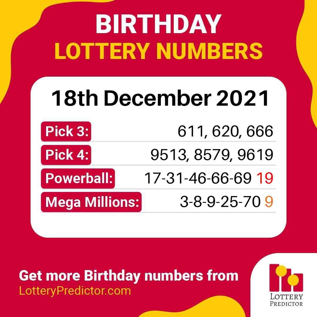 Birthday lottery numbers for Saturday, 18th December 2021
#lottery #powerball #megamillions
https://t.co/GV5v1hMqB6 https://t.co/ndxOrZ08S9
