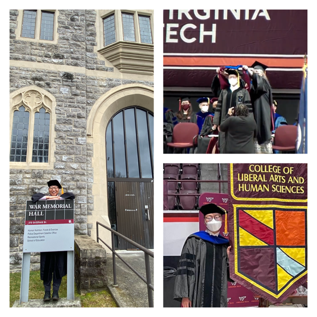 Congratulations Dr. Mingyu Li on making the successful defense of your dissertation "official" and taking that walk! Expecting great things from you! We miss you! <a href="/CACollegeofArts/">California College of the Arts</a> is lucky to have you! #instructionaldesign #PhDone