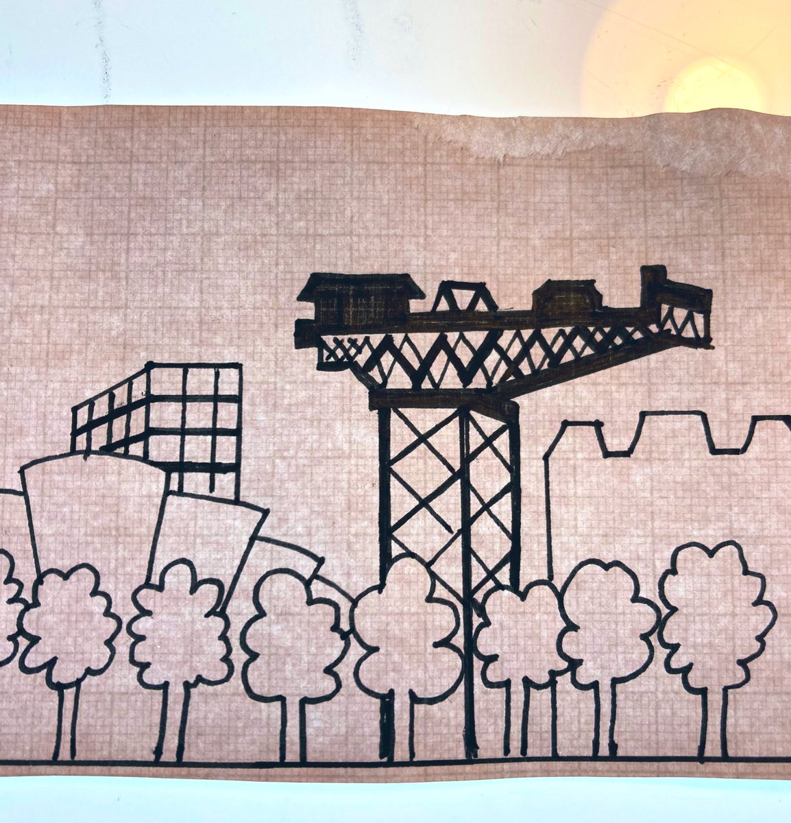 artmarcollage's tweet photo. A design for the @BattlefieldRest baluster to be auctioned for charity. This section is going onto the lovely, curviest part of the #baluster & will depict a few of our Glasgowβs well known river skyline architecture.
I have to work out now, how to transfer the design. π€π€π https://t.co/3NPMduioUk