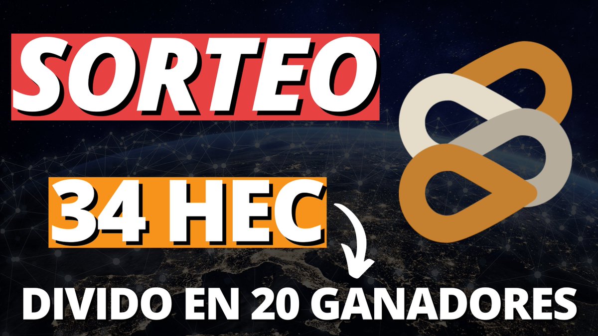 Sorteo en vivo el 20 de Diciembre 19 horas UTC -3, sortearemos 34 tokens HEC para nuestra comunidad de Crypto Emprende🎁: Este es el enlace oficial a la transmision de ese día, suscribete al canal y activa las notificaciones: youtu.be/g6i1W4tgyT4

Los veo el lunes!