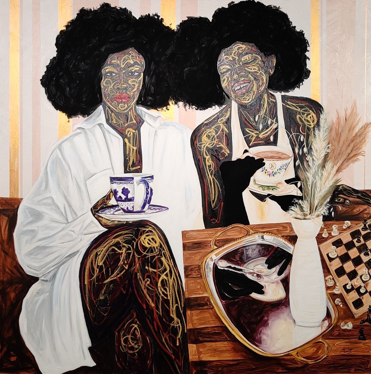 T_H_U_D's tweet photo. Work by Lord Ohene Okyere-Bour, now showing at Thud_studio in Amsterdam.
#black #blackart #BLACKARTIST    
#painting #contemporaryart #art #amsterdamart https://t.co/S9fuT4quh5