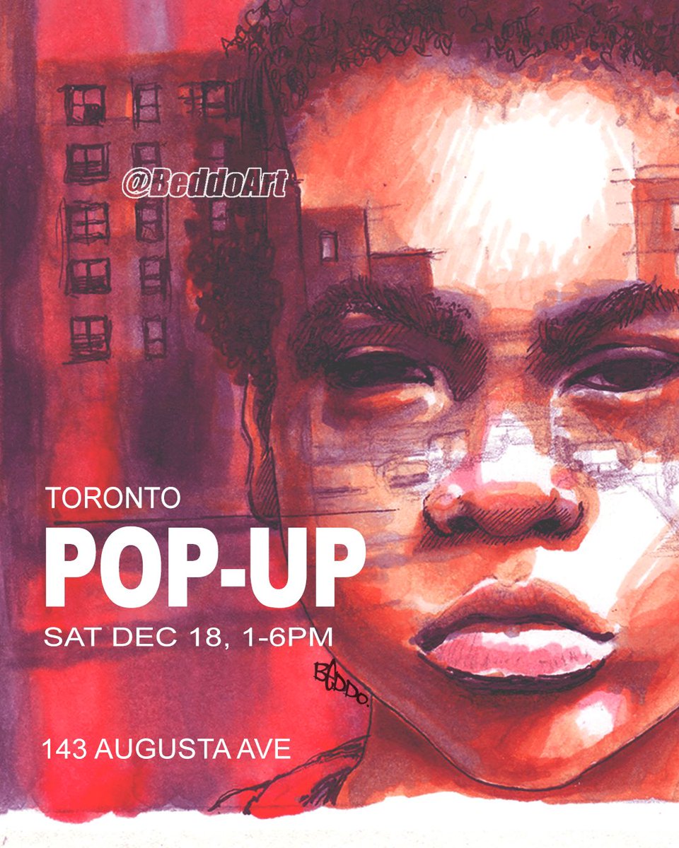 BeddoArt's tweet photo. Toronto Holiday Pop-up TODAY… Saturday Dec 18th, 1-6PM @retroheads 143 Augusta Ave. I’ll have all of my artwork including prints, posters, t-shirts, hoodies, backpacks, coloring books and more. #DontSleep #BeddoArt #Toronto https://t.co/3l9ismXdwR
