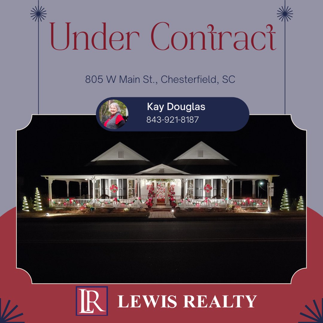 What a joyful holiday gift to have this beautiful home in charming Chesterfield under contract!  Congratulations to Kay Douglas, the seller, and buyers! #chesterfieldrealestate#mylewisrealty#undercontract#southernhomes