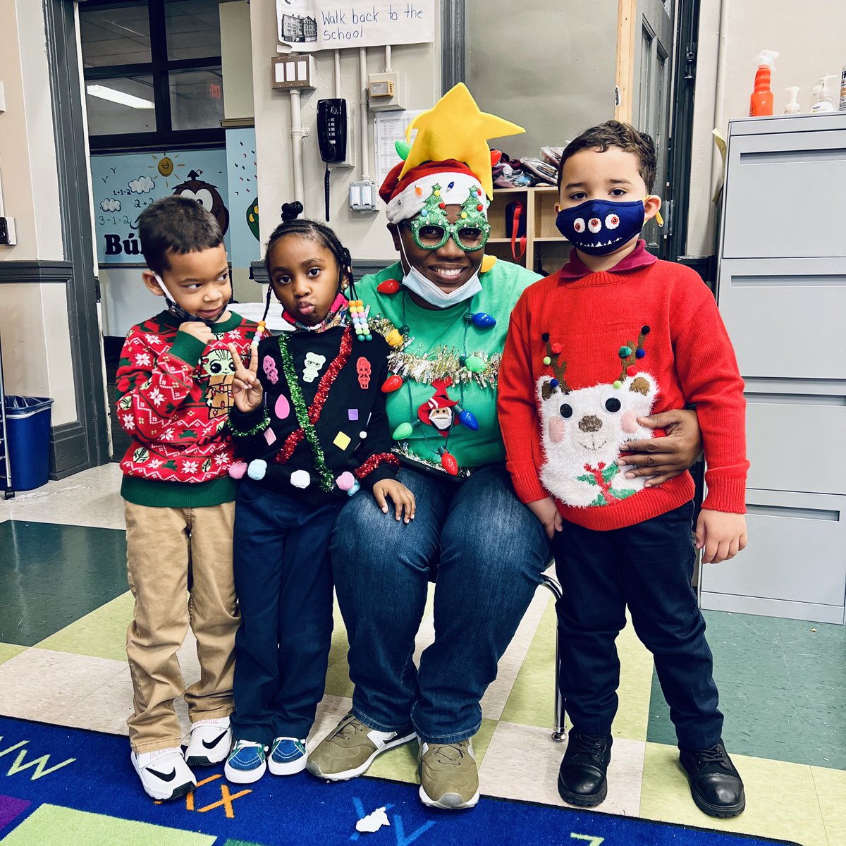 How was your week?

This is kind of how it went. Filled with joyous children. Couldn’t ask for more. 

Ms. Wright’s kindergarteners exuding cuteness as usual. 

#UglySweaterDay @PHLschools  @Telemundo62 @sdpFACE @PADeptofEd