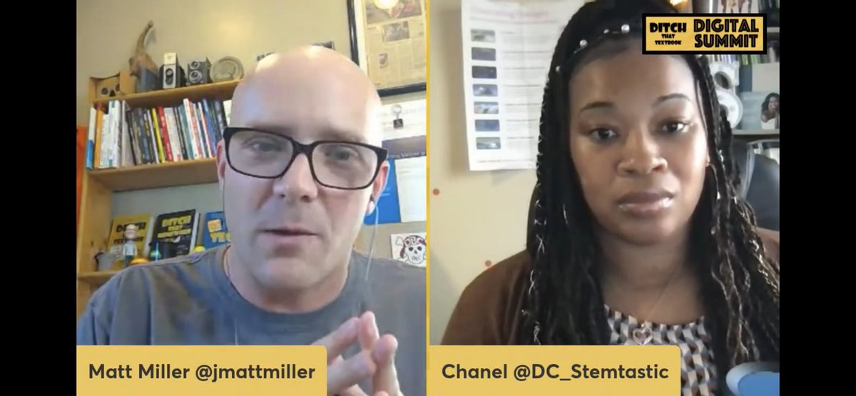 DC_STEMtastic's tweet photo. I had so much fun recording with
@jmattmiller! As much as I β€οΈ science and math curriculum, instruction, strategies, data, the art of teaching, I love the people I serve and support more! I hope from our session you receive gems π. #thechattyone #sociallearner #ditchsummit https://t.co/F2ShQNwU9l