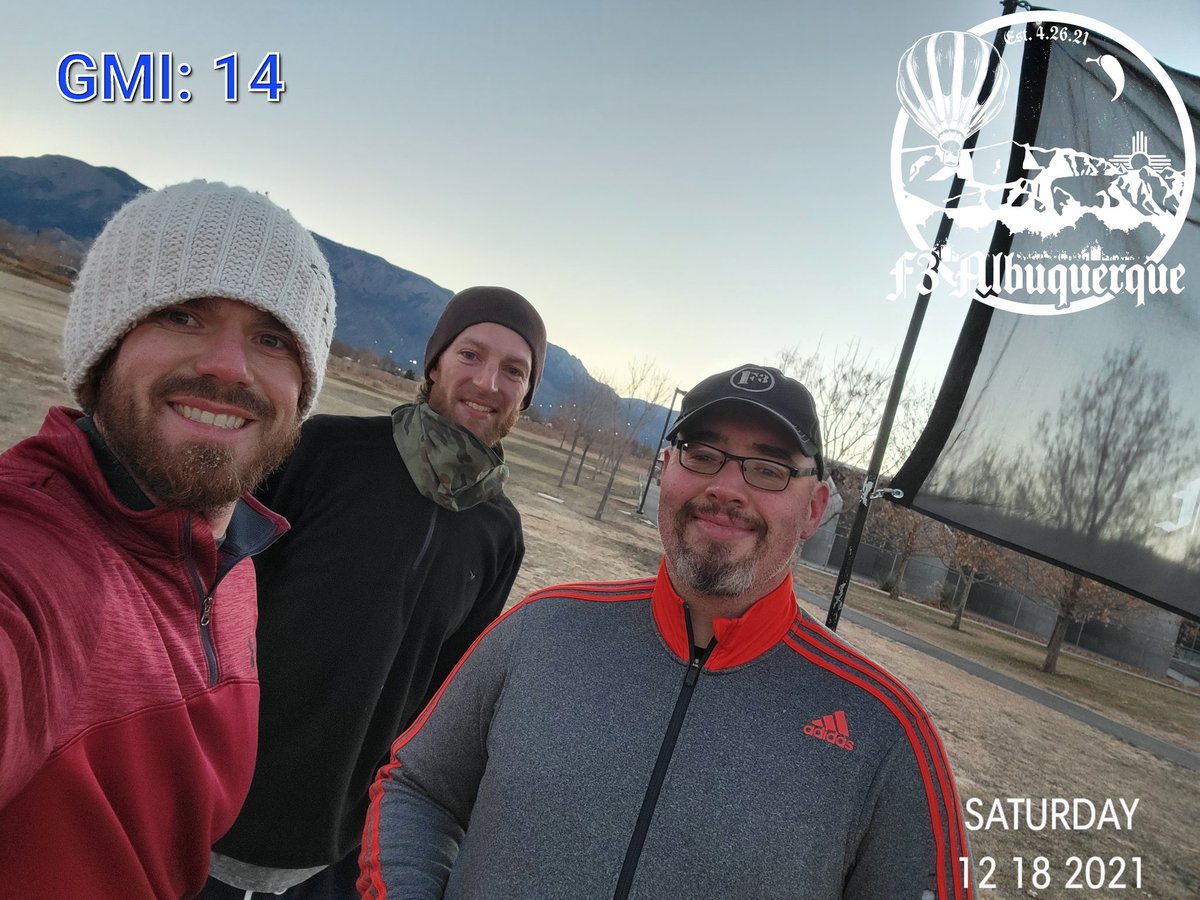 F3 ABQ (@f3abq) on Twitter photo Another great morning with the Gloom Misery Index of 14 (11° below freezing plus 3 PAX). Also welcomed in an FNG (friendly new guy) and "Montoya" from <a href="/F3Toledo/">F3Toledo</a> <a href="/F3BlackSwamp/">F3 Black Swamp</a> <a href="/F3Expansion/">F3 Nation Expansion</a> Another great morning with the Gloom Misery Index of 14 (11° below freezing plus 3 PAX). Also welcomed in an FNG (friendly new guy) and "Montoya" from <a href="/F3Toledo/">F3Toledo</a> <a href="/F3BlackSwamp/">F3 Black Swamp</a> <a href="/F3Expansion/">F3 Nation Expansion</a>