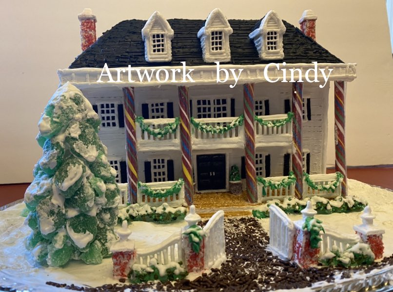 My gingerbread house model of #Outlander’s River Run, my speculation of evergreen decor. Jocasta would have had to drag that tree in!☺️ Yes it’s all edible.😋<a href="/Outlander_STARZ/">Outlander Universe</a> <a href="/SamHeughan/">Sam Heughan</a> <a href="/caitrionambalfe/">Caitríona Balfe</a> <a href="/Writer_DG/">Diana Gabaldon</a> <a href="/dramofoutlander/">A Dram Of Outlander</a>  <a href="/OutlanderHome/">OUTLANDER HOMEPAGE</a>  <a href="/jongarysteele/">JON GARY STEELE</a> <a href="/mariadkennedy/">Maria Doyle Kennedy💙</a>