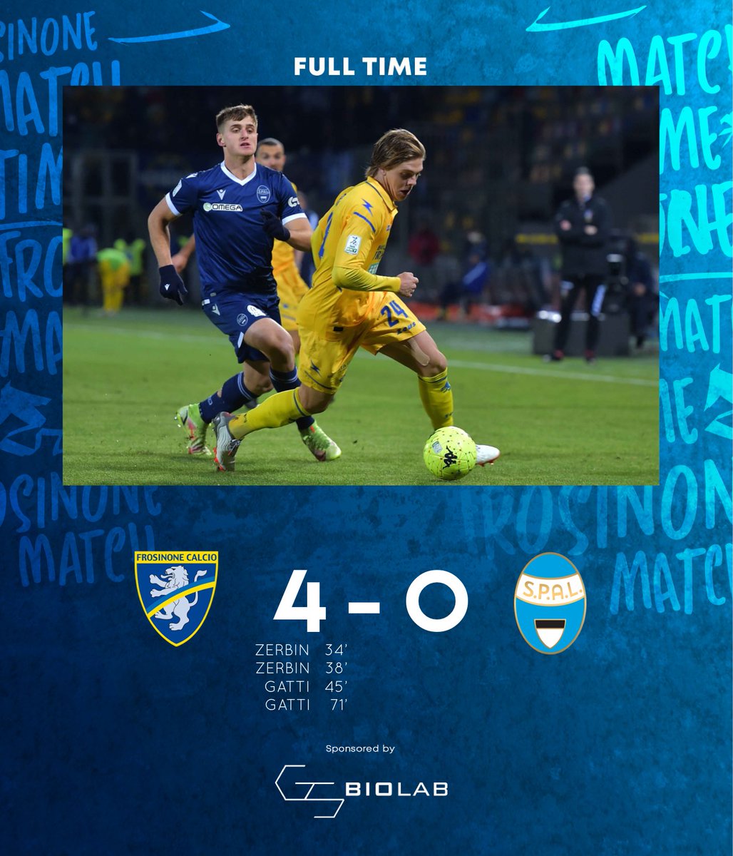 Frosinone1928's tweet photo. FULL TIME ⏱ #FroSpa https://t.co/GKBmEDLh6A
