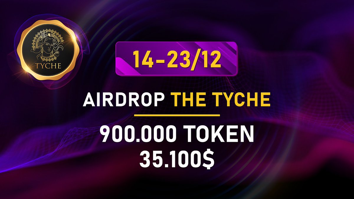TycheLottery's tweet image. #airdrop #bounty #presale #whitelist
Total Airdrop Amount: 900.000 $TYCHE ~ 35,1k $
Registration whitelist IDO now docs.google.com/forms/d/1aQufn…
More detail: 
tychelottery.medium.com/airdrop-900000…