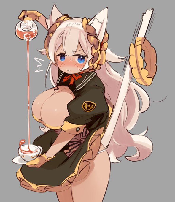 テレビでやってた紅茶の淹れ方を真似て遊んでいたら主人に見つかった子。 