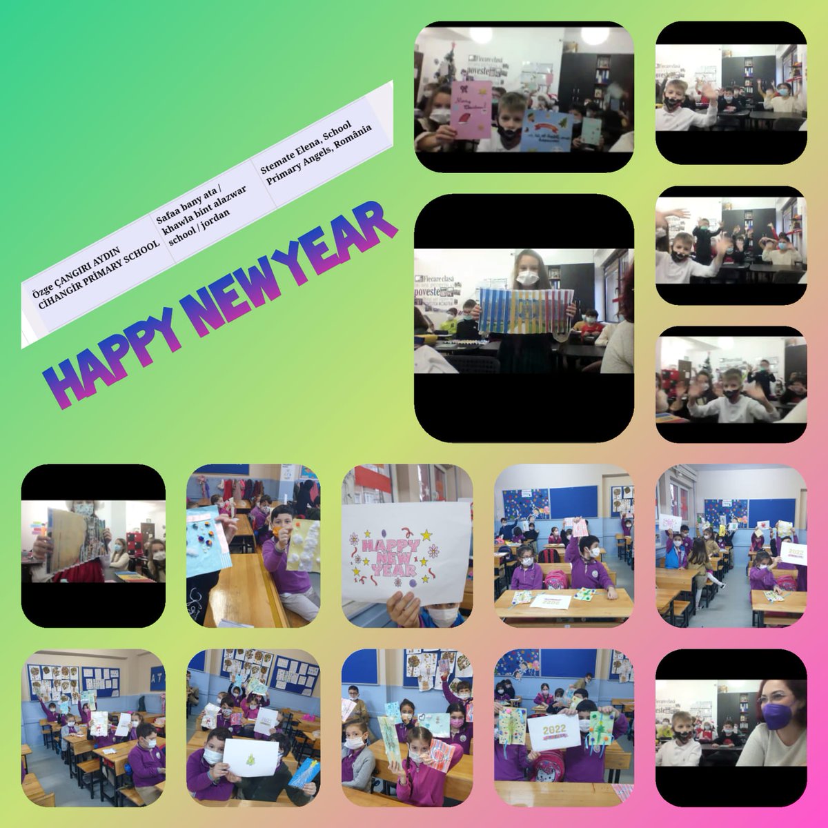 ArtisticTo's tweet photo. As part of the "Happy New Year" event, we celebrated the new year with a student webinar with our project partners.@MersinliAhmett @SamimeKAYA3 @eTwinningTurkey @eTwinningMersin @eTwinningEurope https://t.co/ayK0Ffx0QT