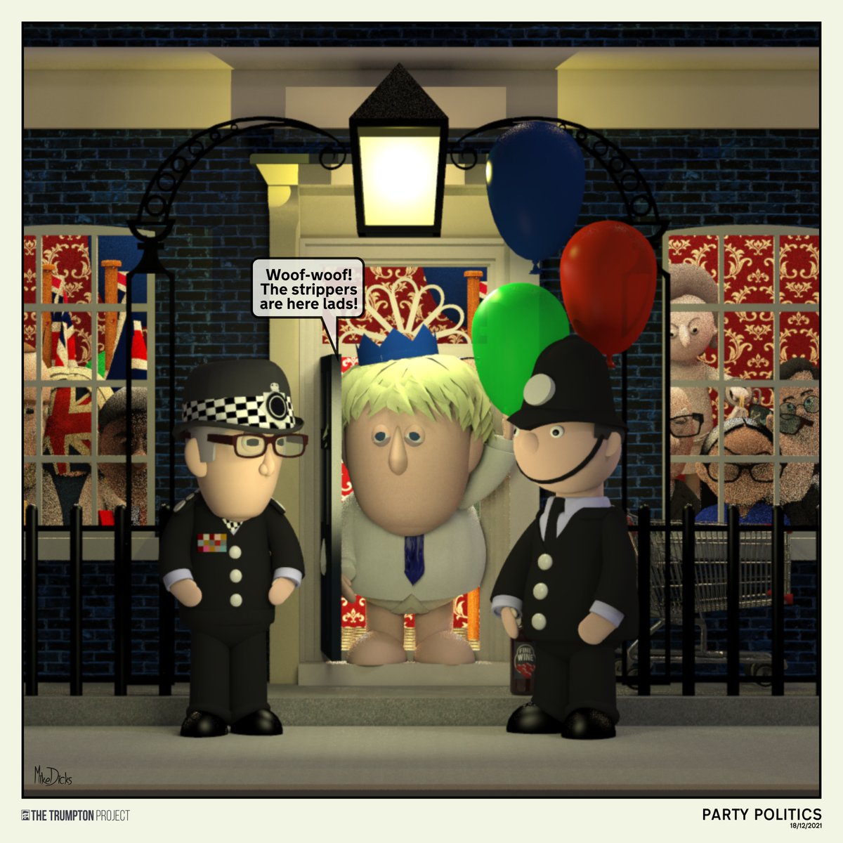 Trump_ton's tweet image. Woof-woof! The strippers are here lads!

#ThePartysOver