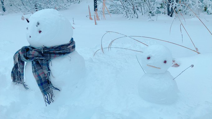蘆屋、雪だるま。 