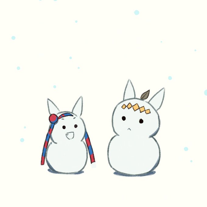 「animal ears snowing」 illustration images(Popular)