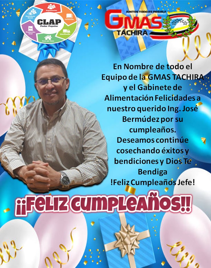 #CeseALasAgresiones Queremos Desearle un Feliz Cumpleaños a nuestro jefe <a href="/BermudezJoseA/">Bermúdez José</a> !Felicidades!