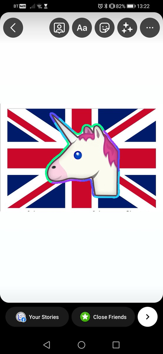 Lewisartuk's tweet photo. Queuing up in a shop and a lady behind asks her young daughter if she new what the flag was? The little girl said yes it's the unicorn Jack 😀We could all do with a bit of magic right now retweet if you agree #funny #cute #happy #unicorn #unitedkingdom #unionjack #flag https://t.co/JHc58DUlTE