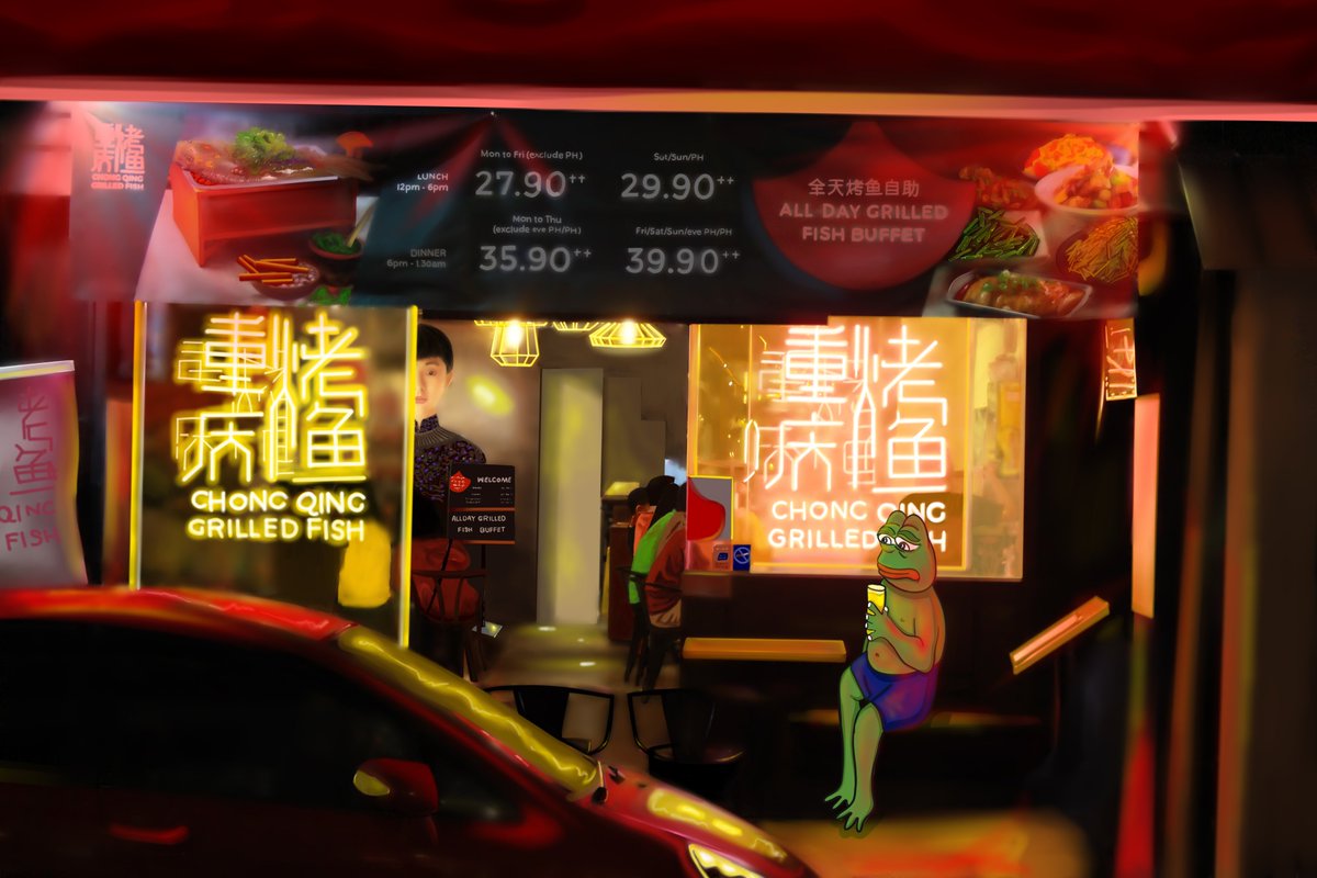 🍜🐸Pepe Alone in Chinese restaurant 🐸🍜

[GIF : 5184x3456x8b] 

0.2 $ETH 

Drop on : <a href="/opensea/">OpenSea</a> 

opensea.io/assets/0x495f9…

#newdrop #NFTdrop #NFTCommunity #pepethefrog #PEPEnft #pepe #opensea #ETH #NFT #nftcollector #nftopensea #MEMES #pepeforever