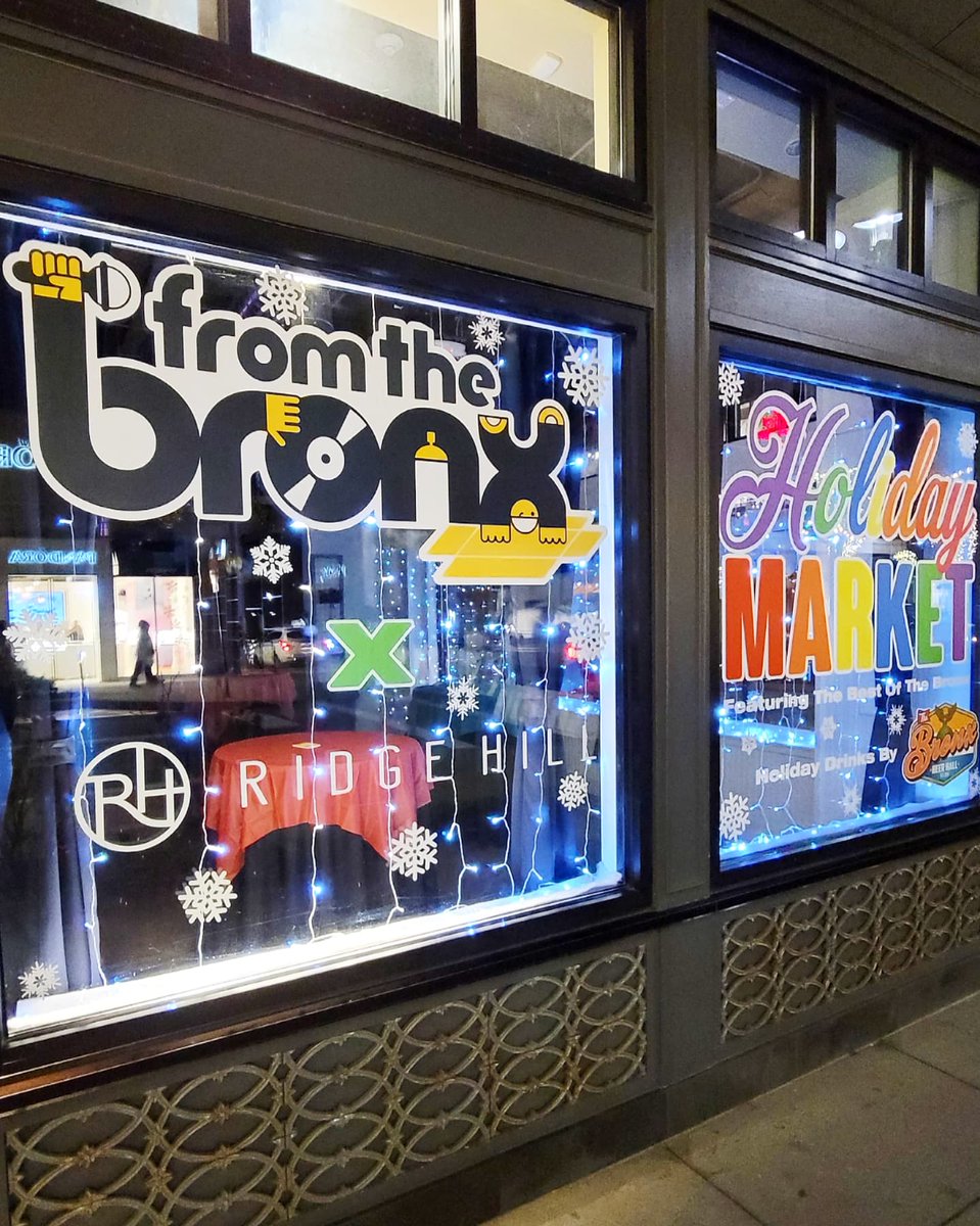 fromTheBronx's tweet photo. @FROMTHEBRONX TO @SHOPRIDGEHILL HOLIDAY MARKET! TODAY, SAT, DEC 18 from 1 PM - 8 PM. 
Vendors include:
@Eternile
@CardsByDe
Father &amp; Son's Kitchen
Brazen Flavas
@georgerafaelinc
@5islandblend
@discover_cbd_ny
@BronxBeerHall

LIVE MUSIC by DJ NELLY G! 

We'll see you there!! https://t.co/aFBNu1qNOF