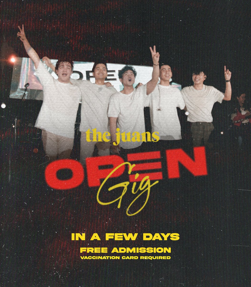 TheJuans_BAND's tweet photo. Watch out for more details! 👀
#TheJuansOpenGig2021 https://t.co/6fdhQ0O3X8