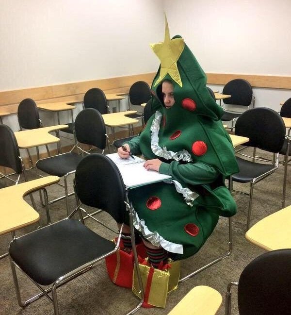 Wuolah's tweet photo. cuando es navidad pero tienes que estudiar igualmente https://t.co/k7066dZHPG