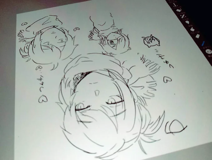 (東リべを観ながらお友達が推しを描いてくれている) 