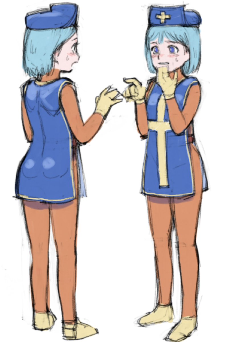 ドラクエ「#ドラクエ #僧侶 A「ショ・・・ショートカット・・・」 B「驚くのそこ?」」|gan2のイラスト