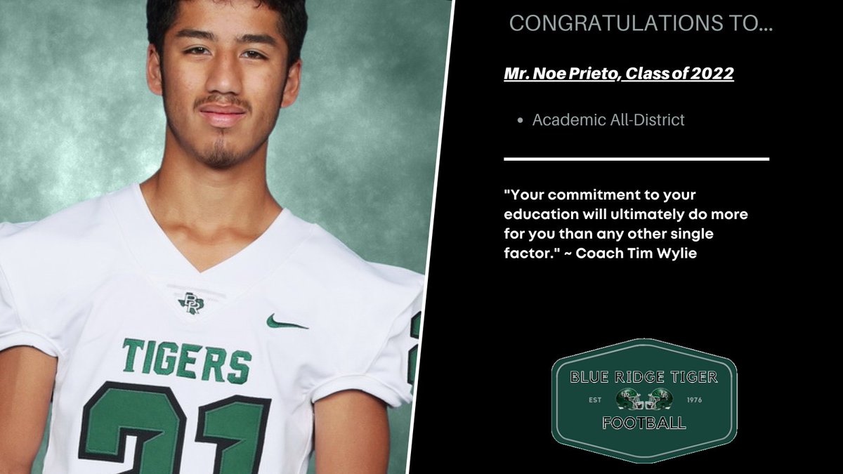 Blue_Ridge_FB's tweet photo. Congratulations to Senior, Noe Prieto! #Value #TPW #TEAMme https://t.co/msbujDPO9m
