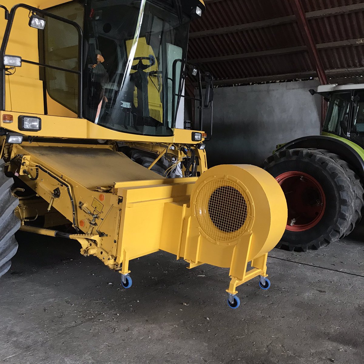 Inside combine cleaning made easier. Worked a treat this season. One of the many small tools needed to control and prevent grass weed spread on our farm.