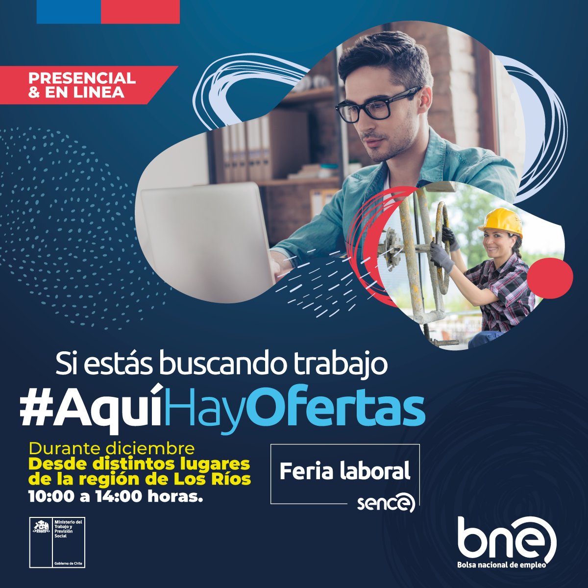 ElChelenko's tweet photo. Si eres de la Región Los Ríos y te encuentras buscando trabajo,
#AquíHayOfertas 

Entre el 20 y el 22 de diciembre, te invitamos a postular a la Feria
Laboral en Línea del Sence Los Ríos.
#Ferialaboral2021

@Sencerios @SenceChile @MintrabLosRios @SenceAysen https://t.co/ZTMjznteK9