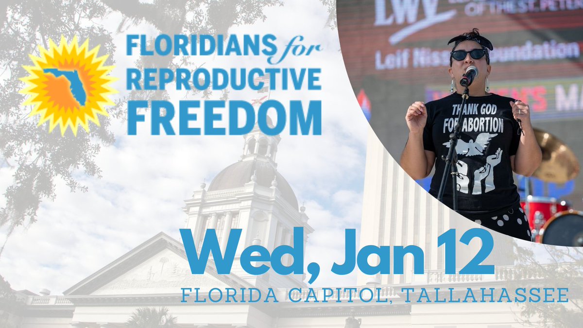 FLReproFreedom's tweet photo. We are mobilizing to Tallahassee on Jan 12 to tell Florida Legislature it's time they understand that abortion is essential health care and our dignity, autonomy, and rights are to be respected. RSVP -> https://t.co/11AUW63Uy5 #BansOffOurBodies #prochoice #flreprofreedom #Florida https://t.co/XeDfoTFsXg
