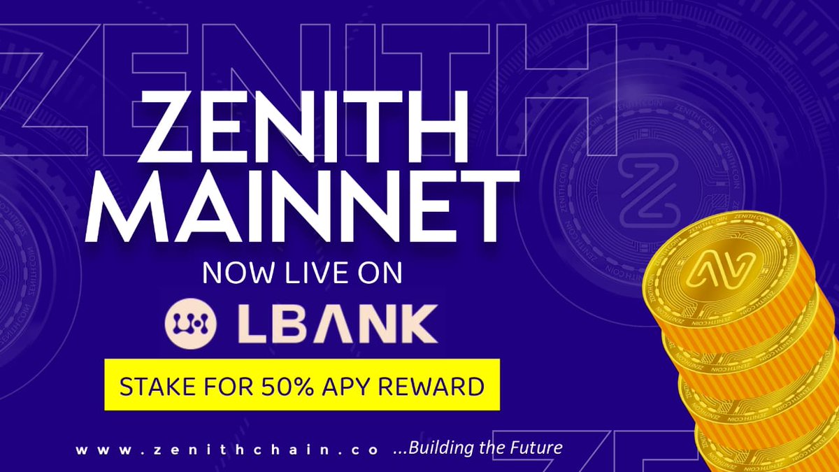 zenithchain_co's tweet photo. You can now transfer your Zenith Mainnet coins to Lbank and join the staking pool.
 ✔️High Rewards.
✔️No Lock Period.

Click on link below 👇

https://t.co/Bl0ekS2PHW

#ZENITHCHAINARMY
#Zenithcoin https://t.co/7pIOCCdmRI