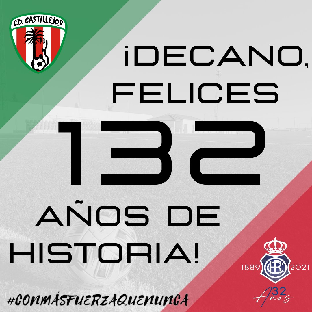Desde el CD Castillejos felicitamos al Decano del Fútbol Español por sus 132 años de historia.

¡No hay mayor orgullo que ser tu nieto, abuelo!
<a href="/recreoficial/">RC Recreativo de Huelva</a> #Recre132