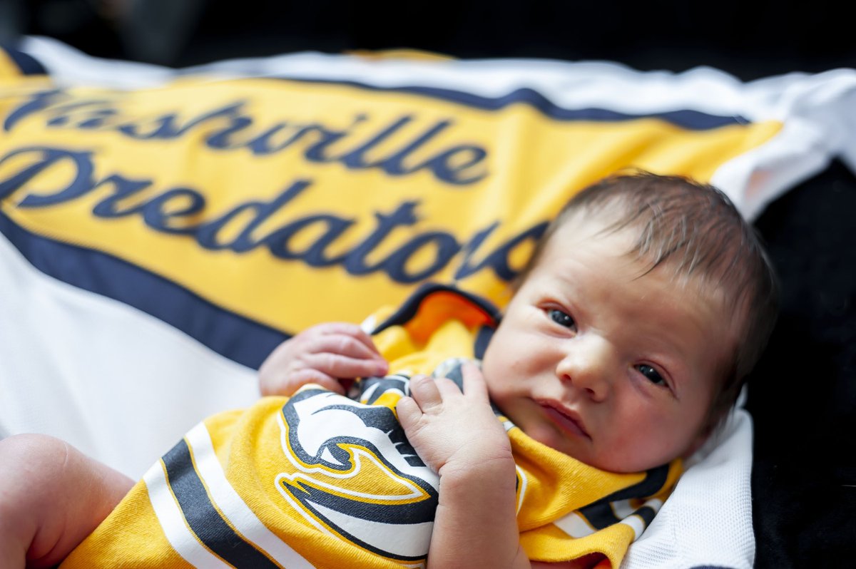 The <a href="/PredsNHL/">Nashville Predators</a> youngest fan 💙💛