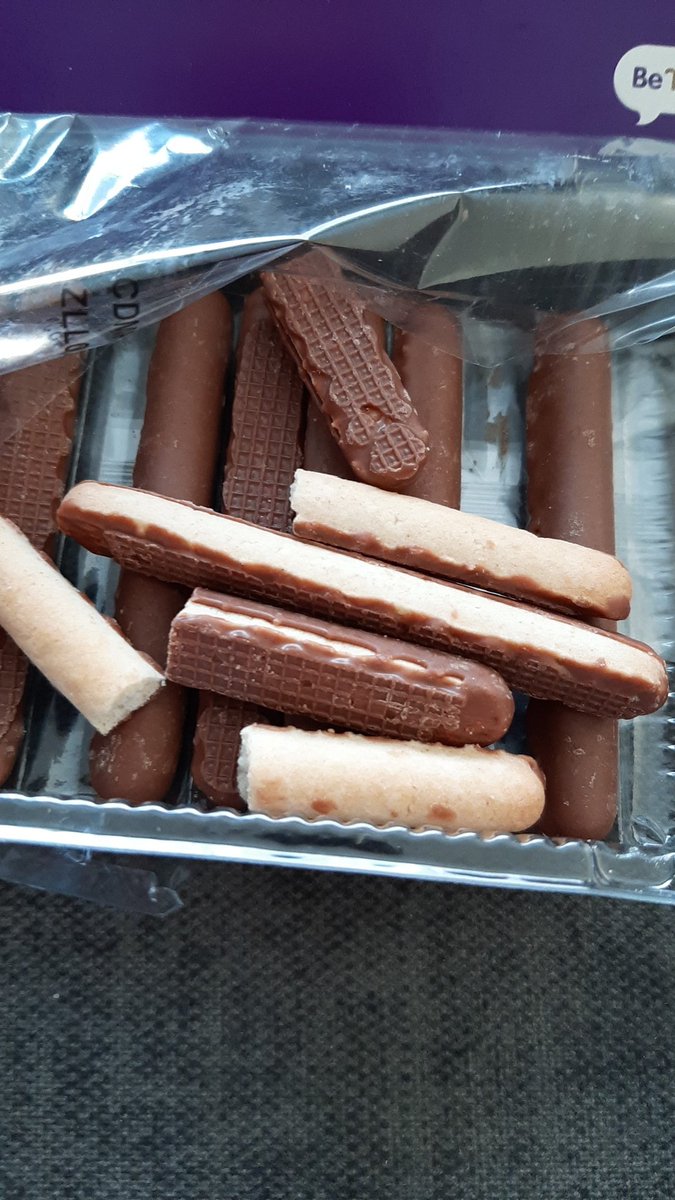 Just opened a packet of #cadbury dairy milk fingers and most of the fingers have no chocolate!!! Very disappointing, not what I would expect from cadburys.