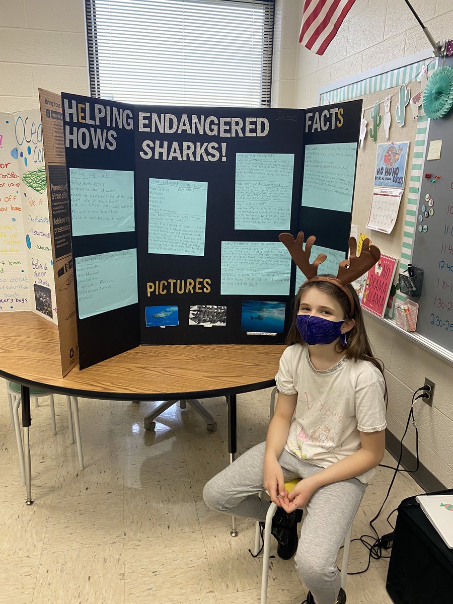 MrsMelton5th's tweet photo. These fantastic 5th Graders were amazing “Ocean Advocates” throughout our PBL! Our museum was an inspiring showcase to end 2021 in our classroom! @LowesIslandElem #thefutureisbright https://t.co/rRNOiTvYIh