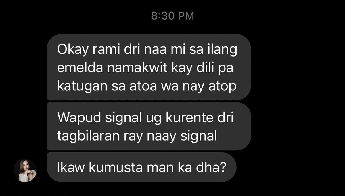 I am sooo relieved getting this message tonight. After more than 48 hours without any update, my family is safe in Bohol.