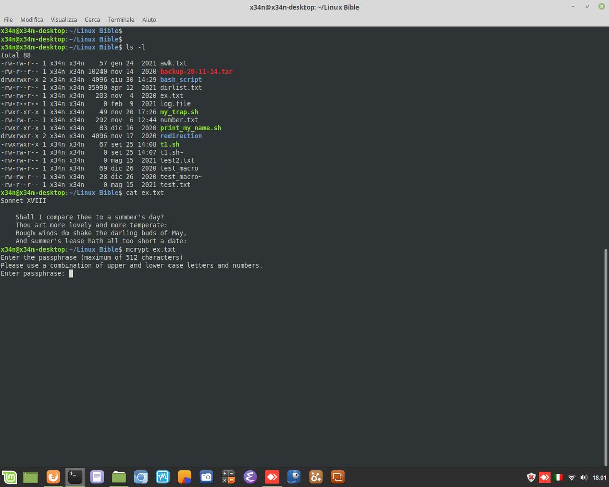 ivanonatalini68's tweet image. Linux Encryption  with command &apos;mcrypt&apos;.
An example.

#mcrypt  #linux #cybersecurity #ethicalhacking #hacking #encryption #cryptography