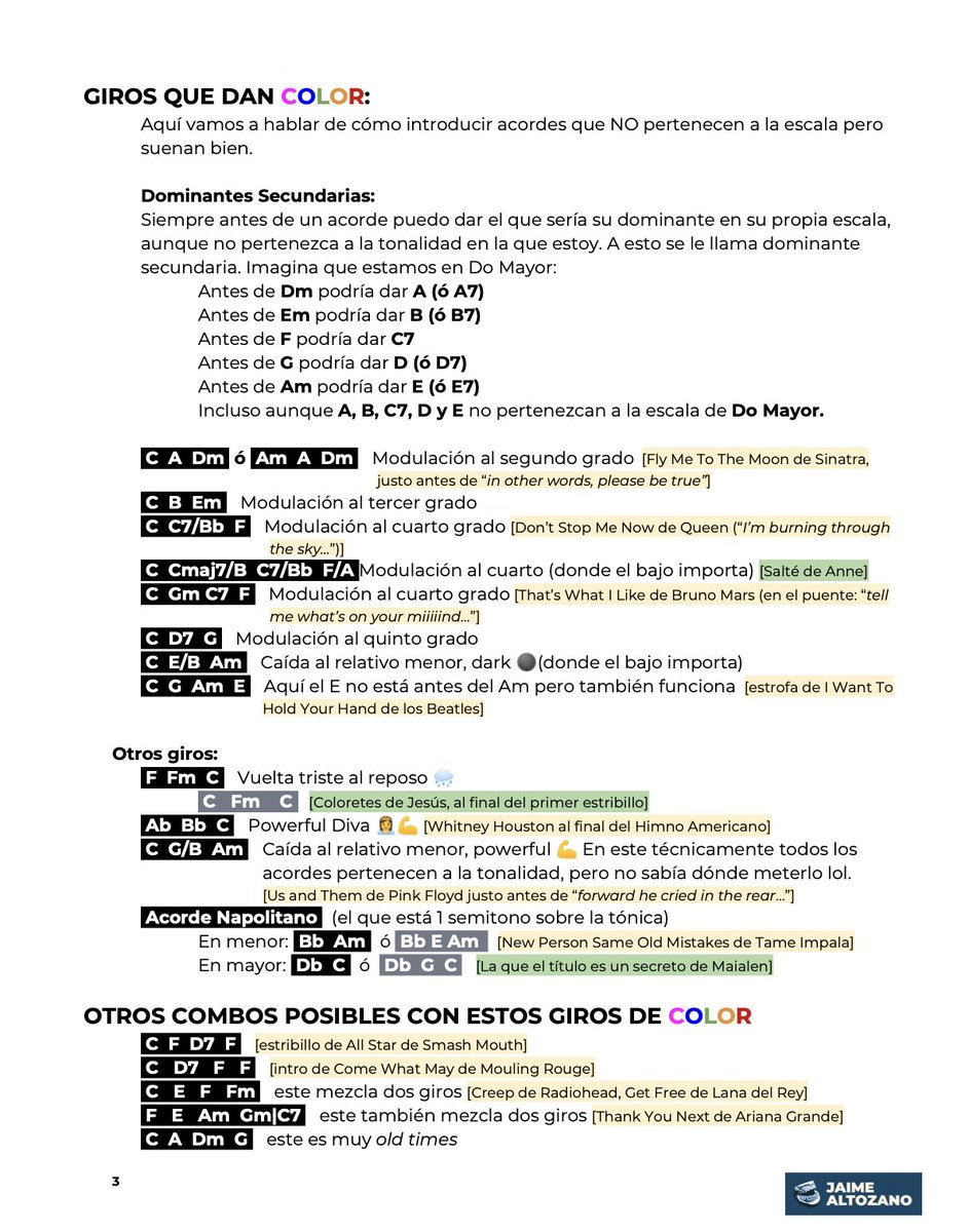 jaimealtozano's tweet photo. Ostras qué recuerdos 😍

Cuando fui a OT llevé una guía de "cómo salir de los típicos 4 acordes" en PDF que hice para la ocasión 📃⚙️

Os la vuelvo a compartir por aquí por si os es útil :) https://t.co/HzJAZoeCQe