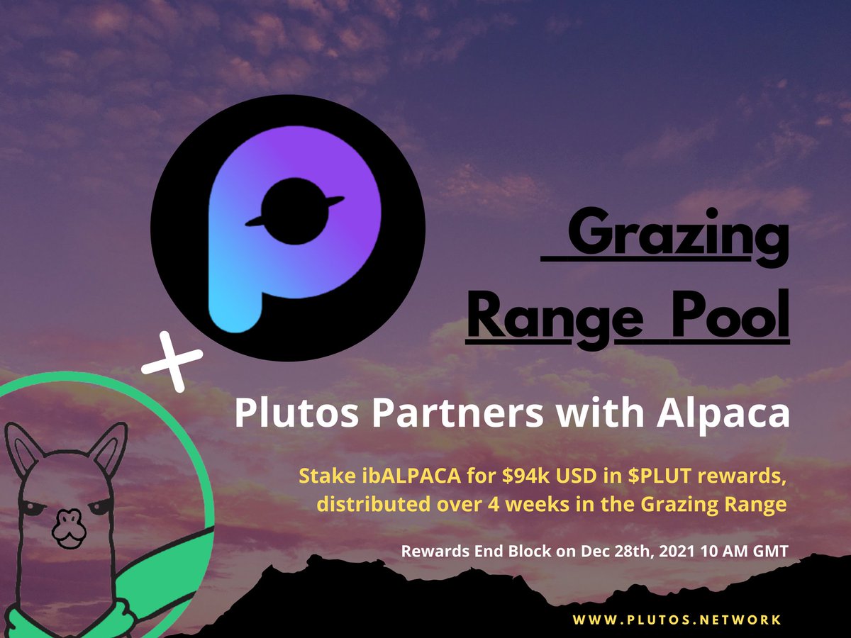 Be sure to stake #ibALPACA for $94k worth of $PLUT!!! Do not miss this for anything!!! 🤯🔥

#PlutosNetwork $PLUT #DeFi #Blockchain #Crypto #BSC