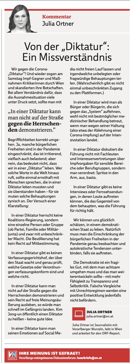 Was eine Diktatur NICHT ist.
Von <a href="/Julia_Ortner/">Julia Ortner</a>: