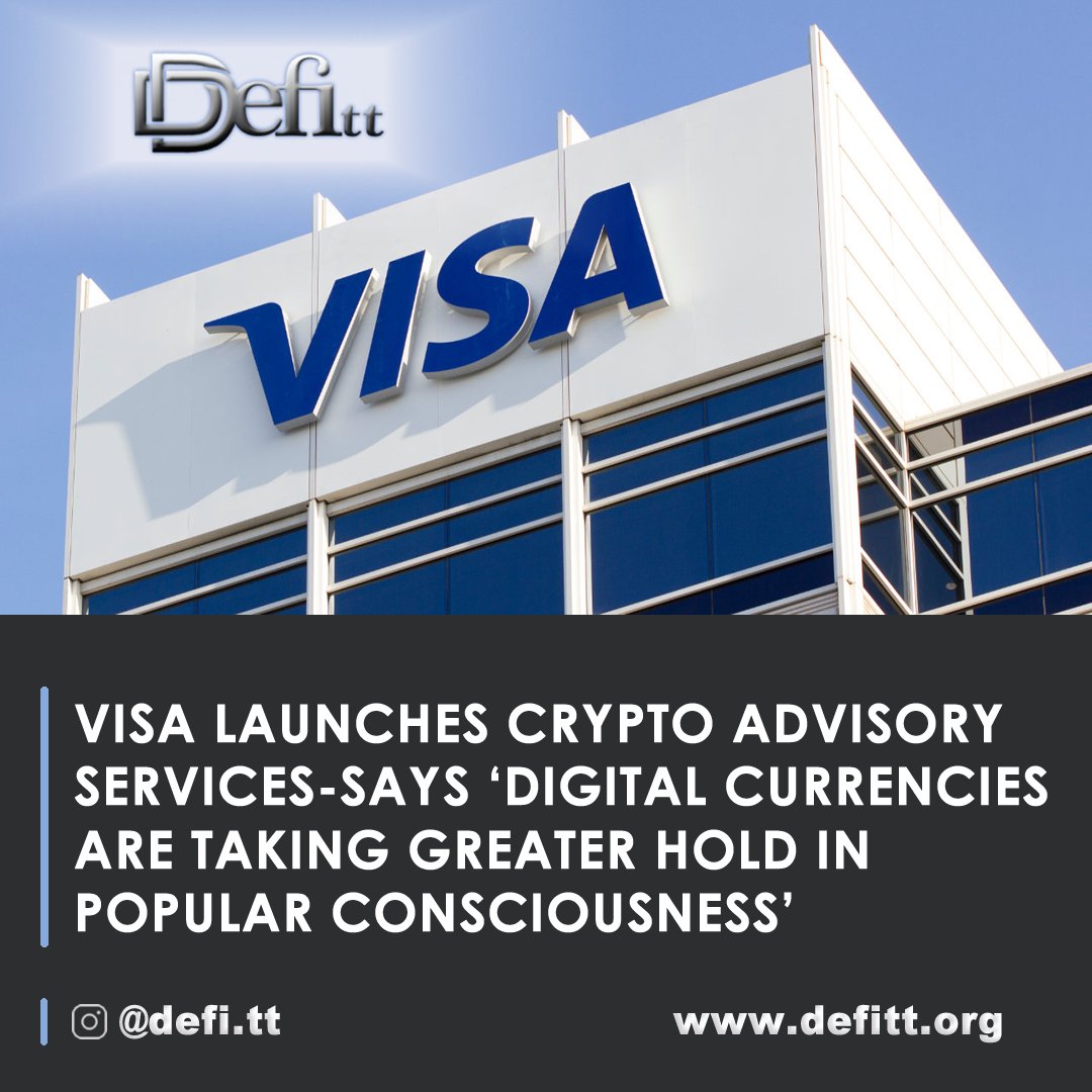 Prodigy_retell's tweet photo. Payments giant Visa has launched global crypto advisory services.#defitt #ftt #cryptocurrency #shibainucoin
.
.
.
Follow Defitt/Ftt for latest crypto trending news.

visit: https://t.co/TODZZ86W43
Join us on Telegram : https://t.co/1CctveIl2x https://t.co/fCQmJdcKeQ
