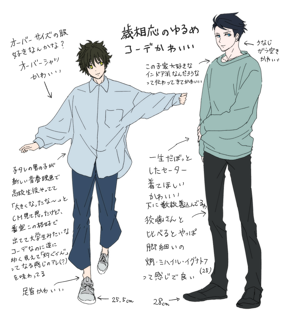 公共機甲 Psycho Pass分析室 Rt Togo Riz 今のところグッズ衣装事故ってないと思うんだけど 流行取り入れてるファッションだとイラストにすると案外地味なんだよね 今の服って色もデザインも落ち着いてるしゆったりしているから 映えるように描くの