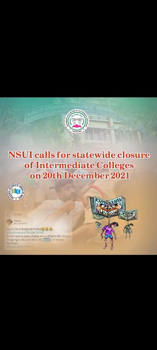 ForIntermediate's tweet image. #JusticeForInterStudents
Students raise your voice 🤬⚖️
#AndhraPradesh #Telangana Hyderabad #Karnataka #Covid_19 #cancelboardexams2022 #COVID19