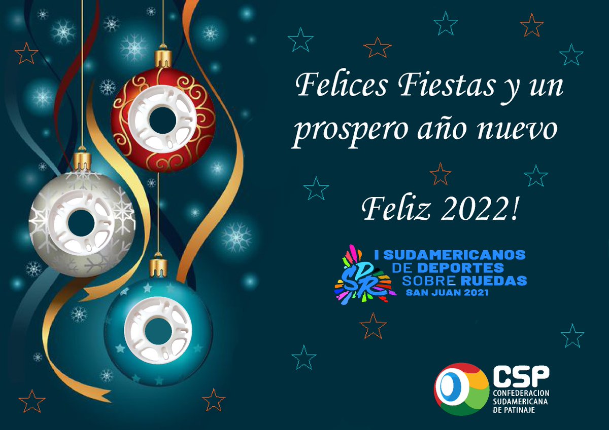 Que todo el aprendizaje que nos ha dado el año que acaba, nos fortalezca para afrontar a todos los nuevos dasafios y merecer nuestros logros en 2022.

Esperamos encontrarlos a todos muy pronto en San Juan, Argentina en la más grande fiesta del Patinaje Sudamericano.