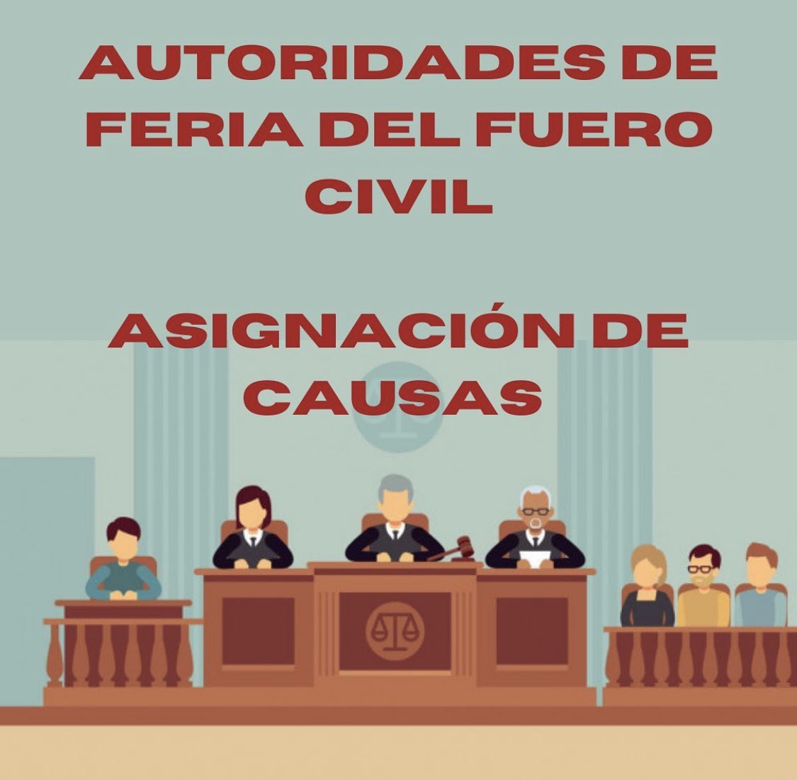 jncivil92's tweet photo. Les compartimos los juzgados de familia que permanecerán de turno en la feria de enero de 2022
Juz Civ N8 exptes 1/3
Juz Civ N38 exptes 4/6
Juz Civ N87 exptes 7/9
Exptes terminados en 0 por el anterior

#jncivil92 #feriajudicial #juzgadosdefamilia #juzgadosdeferia #justicia https://t.co/NFHUK5oeKn