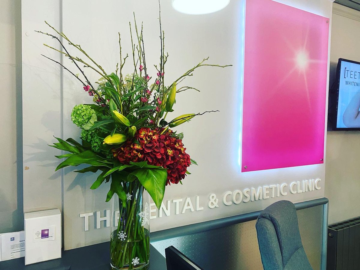 DentandCosmetic's tweet image. Another set of beautiful festive flowers from @floralimage to brighten up our practice! #itsbeginningtolookalotlikechristmas #floralimageeastmidlands #aestheticpractice