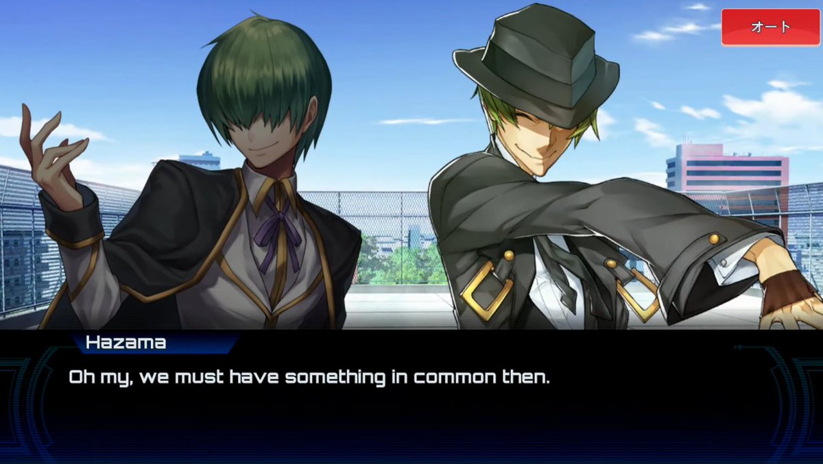 Reminder that in BBDW Hazama tried to get all friendly with Kazuma and impl...