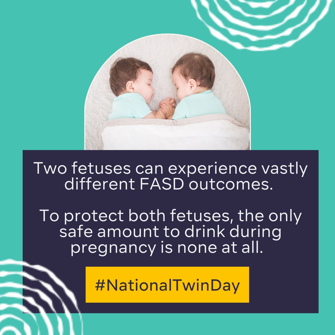 Today is #NationalTwinDay. 

Did you know that alcohol consumption during a twin pregnancy can affect the two fetuses very differently?

#FASD #twinpregnancy #twins #twinmom #twinlife #twin #twinbabies #pregnantwithtwins #pregnancy #twinmama #twinsandmultiples #expectingtwins